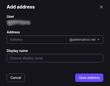 Adding an alias in Proton